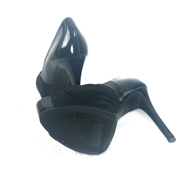 EUC-CARLOS Santana Patent Lthr/Suede PeepToe Heels - Picture 8 of 13